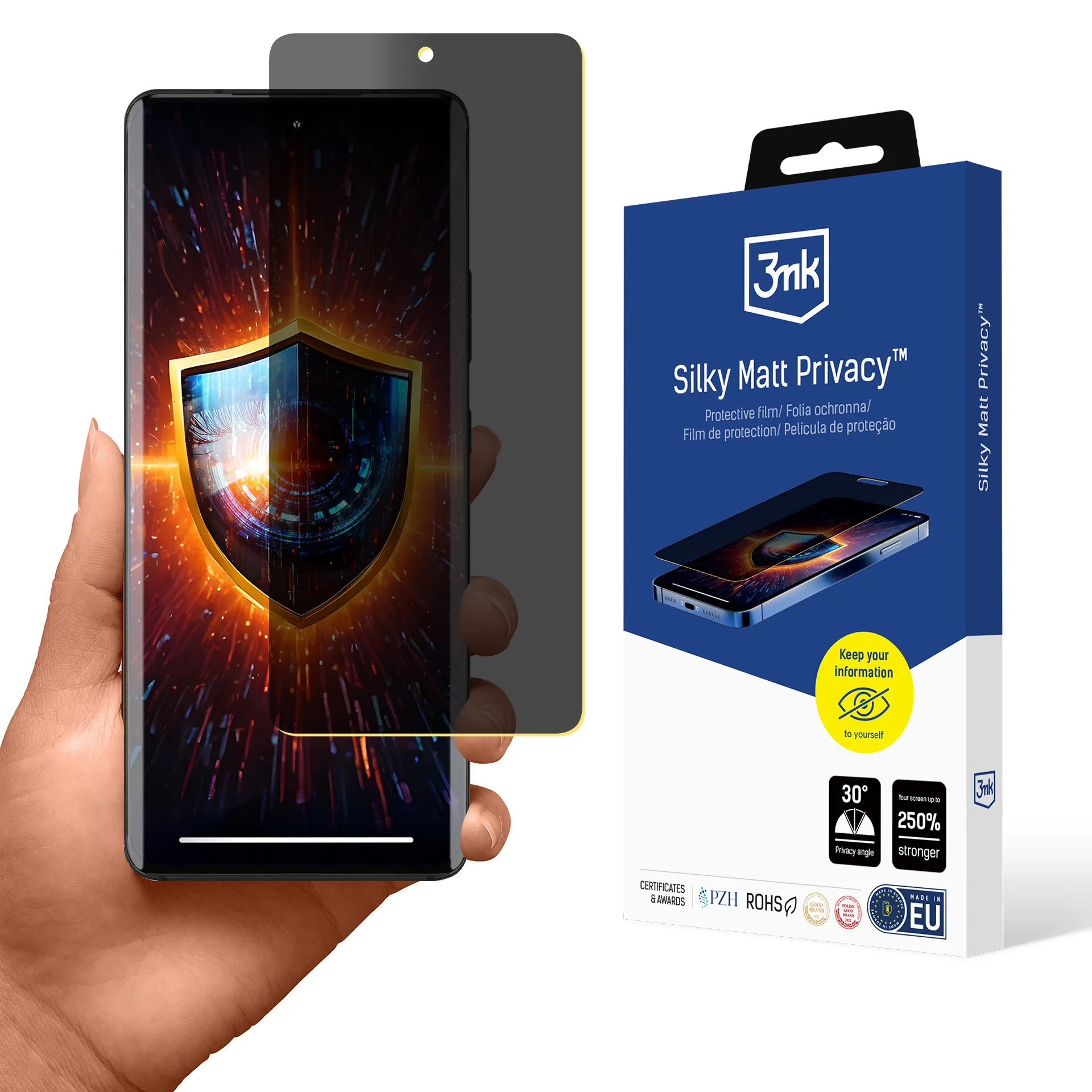 Privacy film for Motorola Edge 30 Fusion - 3mk Silky Matt Privacy